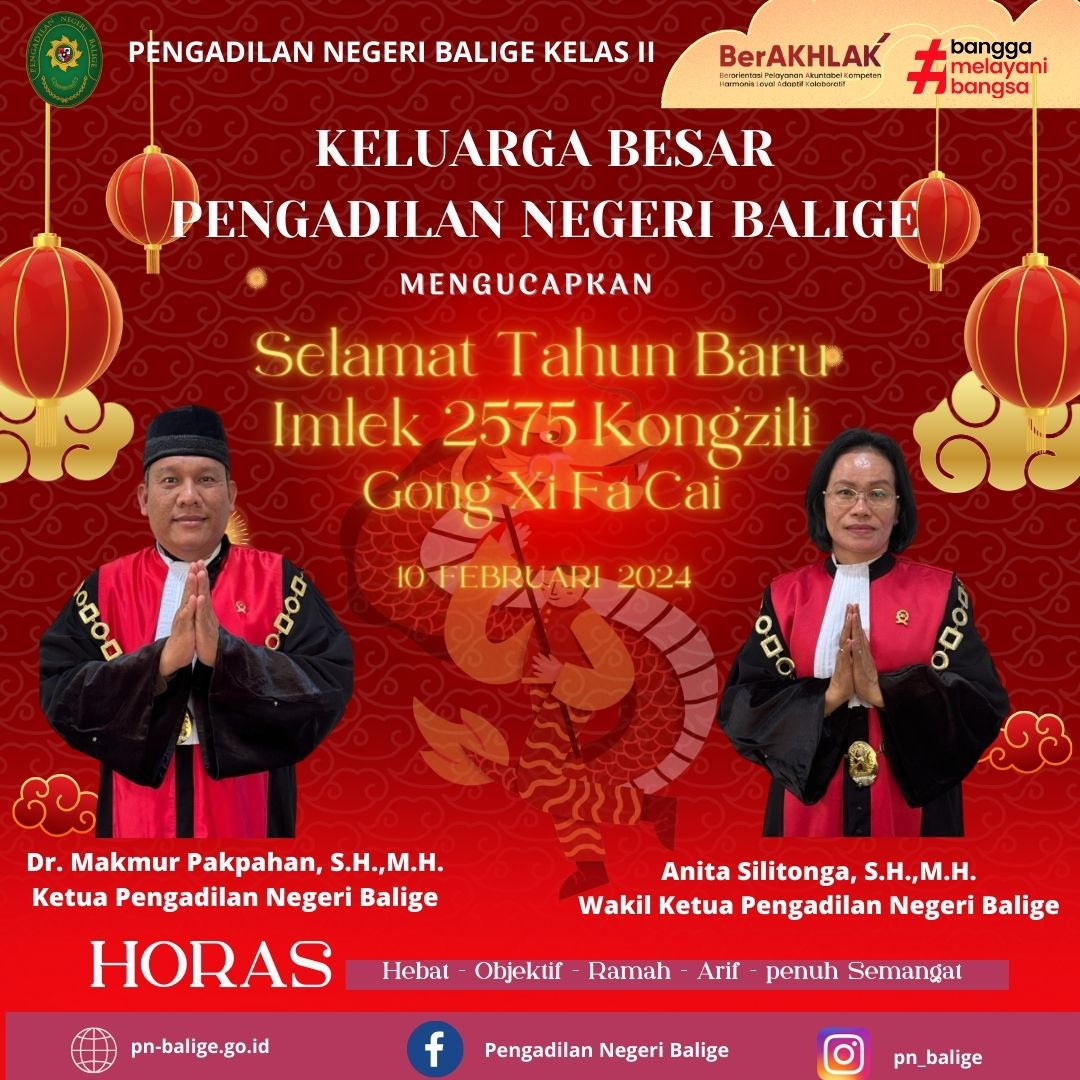 SELAMAT TAHUN BARU IMLEK 2575 KONGZILIGONG XI FA CAI